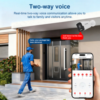 Caméra IP PoE 4MP, caméra de sécurité CCTV extérieure, détection humaine, audio bidirectionnel, IP66, résistante aux intempéries