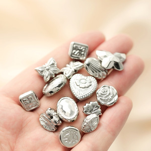 Silver Plated Beads 4mm Scattered Beads For DIY Bracelet Making Craft Jewelry Accessories Butterfly Flower Shape - Product Image 1