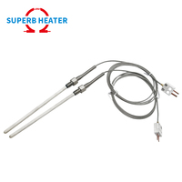 Thermocouple en céramique corindon de type B avec capteur de température de sonde de prise pour mesurer la haute température