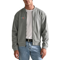 Blouson Bomber Homme Personnalisé Style Universitaire Zippé Col Côtelé Color Block Coupe Décontractée
