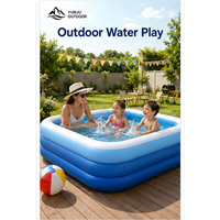 Piscine gonflable rectangulaire en PVC YUNJU OUTDOOR, épaissie, pour la famille, intérieur/extérieur