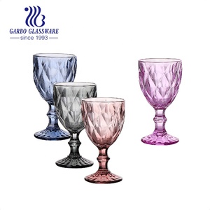 <span class=keywords><strong>Copas</strong></span> de Vidrio de Grado Alimenticio, Colores en Aerosol, Mercados de Latinoamérica, Brasil, México, Gran Venta, Copa de Vino de Vidrio Relieveado, Fácil de Limpiar - Product Image 1