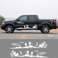 8 Pièces Personnalisées, Autocollants Graphiques 4x4 Tout-Terrain pour Voiture, Camionnette et Alpiniste, Décoration de Voiture
