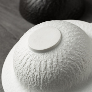 Bol à soupe créatif <span class=keywords><strong>en</strong></span> porcelaine naturelle, <span class=keywords><strong>forme</strong></span> <span class=keywords><strong>nid</strong></span> <span class=keywords><strong>d</strong></span>'<span class=keywords><strong>oiseau</strong></span> et aileron <span class=keywords><strong>de</strong></span> requin, avec couvercle, pour restaurant - Product Image 4