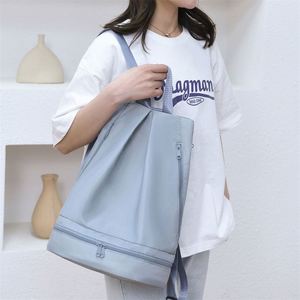 Sac à dos de voyage multifonctionnel en nylon, sac de sport Oxford grande capacité avec compartiment à chaussures individuel – Vente chaude usine BSCI - Product Image 5