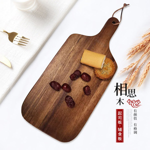 Tabla de cortar de madera de acacia de 39x18x1.5 cm, madera maciza para queso, pizza, comida para bebés, sushi, bandeja para servir - Product Image 1