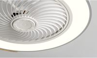 Lustre LED moderne de luxe avec télécommande, plafonnier en acrylique, pales de ventilateur ABS de 21 pouces pour la décoration intérieure