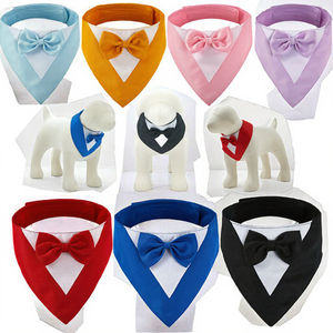 Collier anti-salive en polyester Bobite de qualité supérieure pour chien, style cravate triangulaire, couleur unie, pour l'hiver - Product Image 2