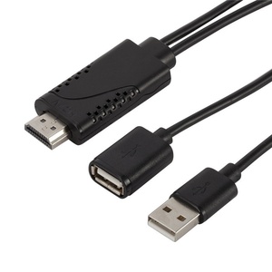 <span class=keywords><strong>Cable</strong></span> Convertidor <span class=keywords><strong>HDMI</strong></span> HD de Doble Cabezal Tipo C y USB A, <span class=keywords><strong>Cable</strong></span> de Duplicación de Pantalla 1080P Compatible con Teléfonos Celulares IOS y Android - Product Image 3