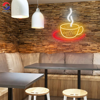 Enseigne néon de numéro de table à LED blanche et rouge à piles pour l'extérieur et l'intérieur.