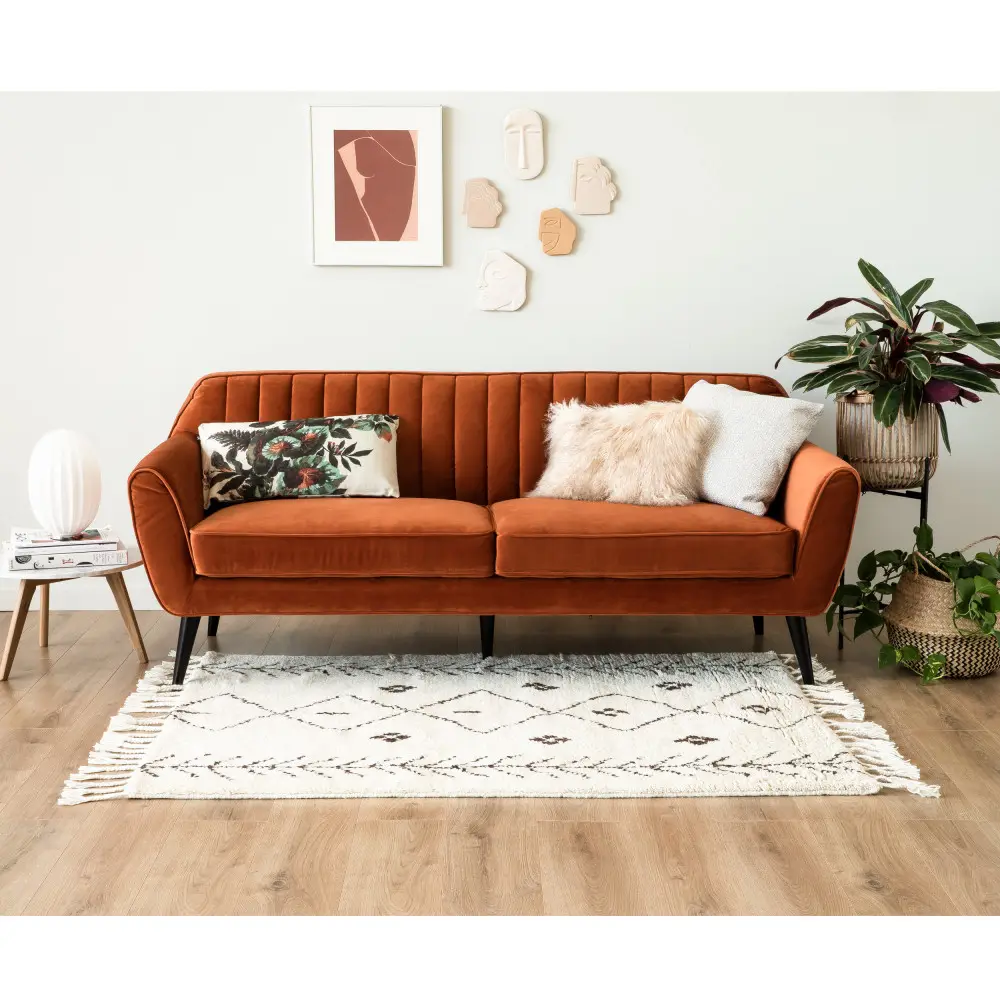 Home Living Room Furniture Wooden Sofa 2 Seat Leather Sofa With Armrest Velvet 2 3 4 Seat Fabric Chesterfield Sofa