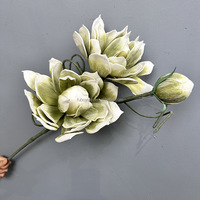 DH006 Vente en gros de fleurs artificielles en magnolia en EVA de style nordique, pour la décoration de mariage, de la maison, de la table, des fêtes, des hôtels et des vases