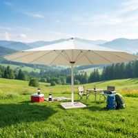 Parasol de Camping Multifuncional Resistente, Toldo Resistente al Viento con Base Ancha Cruzada para Acampar al Aire Libre, Sombra para Ocio en el Campo