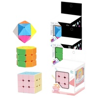 Cube Magique Éducatif Magnétique 3x3x3 Personnalisé avec Logo Promotionnel, en Plastique Solide Lisse pour l'Entraînement des Enfants, Unisexe, Couleurs Variées