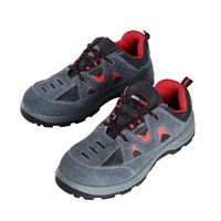 Zapatos de seguridad con punta de acero para soldador, zapatos Safeti de cuero de punto volador para hombre con características de protección de soldadura