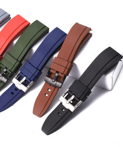 <span class=keywords><strong>Bracelet</strong></span> de montre en caoutchouc fluoré à dégagement rapide Sport plongée FKM <span class=keywords><strong>Bracelet</strong></span> de montre en caoutchouc de Silicone pour Seko Rolx 19 20 21 22mm - Product Image 3