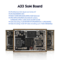 Runwelltek RWA007 Placa SoM Allwinner A33 de bajo costo 512MB RAM 8GB ROM Android/Linux UART I2C RGB MIPI LVDS Módulo industrial