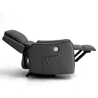 Geeksofa Chaise inclinable électrique moderne en tissu avec massage, chauffage et chargement USB pour meubles de salon