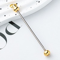 En vrac bricolage métal porte-clés Sleutelhanger barre bijoux artisanat ajouter perle crochet porte-clés pour la fabrication de mode matériau en alliage Rechargeable