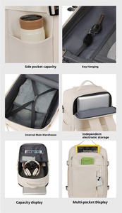 Mochila de estudiante de gran capacidad, mochila de viaje para ordenador portátil para hombre, mochila informal de negocios impermeable, mochila de regalo de Navidad personalizada - Product Image 3