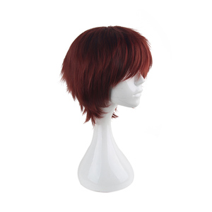 Perruque de cosplay <span class=keywords><strong>A3</strong></span> Mankai Autumn Troupe Fushimi Omi, courte et pointue, rouge, en fibre synthétique résistante à la chaleur, pour costume de fête d'anime - Product Image 2