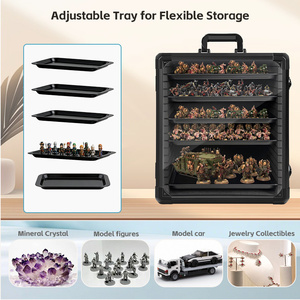 Étui de transport miniature en alliage d'aluminium avec plateaux de rangement et de présentation pour figurines Warhammer et objets de collection - Product Image 4