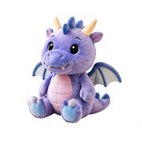 OEM ODM Personnalisé Vente en Gros Mini Petits Jouets en Peluche Magnifiques Animaux en Peluche Brodés Dinosaures et Dragons Poupées