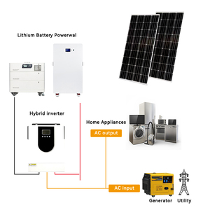 สถานีแบตเตอรี่เก็บพลังงานแสงอาทิตย์แบบออฟกริดสำหรับใช้ในบ้าน 5KW-60KW MPPT พร้อมระบบโฟโตโวลตาอิกภายนอกอาคาร  คลื่นไซน์บริสุทธิ์ ลิเธียมไอออน ปรับแต่งได้ - Product Image 1