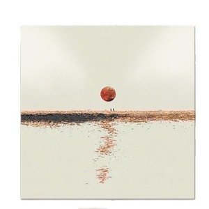 Minimalist Sunrise Abstract Canvas <b>Art</b> Print Rectangle Textured Wall Hanging For Living Room Entryway Decor - Product Image 5