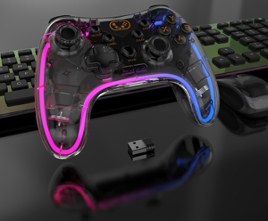 Cho iOS/<span class=keywords><strong>Android</strong></span>/PS3/PS4/Switch/PC với điện thoại <span class=keywords><strong>clip</strong></span> cho game thủ, với RGB LED chiếu sáng/rung/Turbo di động điều khiển không dây - Product Image 2