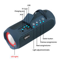 Speaker Portabel Nirkabel TG227 BT 5.3 True Wireless Stereo Boombox Outdoor USB/AUX Pengisian Daya Mikrofon Internal Plastik