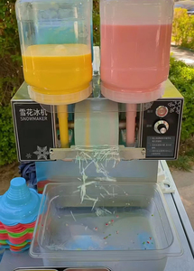 Commercial Snow <strong>Ice</strong> Shaver Maker Korean Binghsu Snowflake <strong>Ice</strong> Machine 4 <strong>Buckets</strong> of Colorful Snow <strong>Ice</strong> Maker - Product Image 2