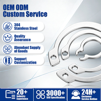 304 Stainless Steel External Circlip for Shaft Retaining Ring DIN471 Snap Ring M6-M30 Bright Passivated Finish