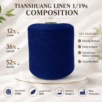 Pulls, cardigans et étoles respirants et confortables en lin teint (12 %), lyocell (36 %) et acrylique (52 %) – Fourniture en gros – Fil Tianshuang 19s