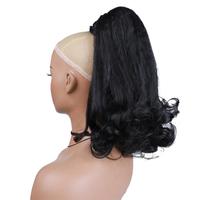 Queue de cheval Yaki avec pointes bouclées, queue de cheval courte afro crépue, cheveux synthétiques