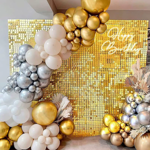 Wedding <span class=keywords><strong>Party</strong></span> sequin tường trang trí 30x30 cm vuông ánh sáng lung linh sequin tường Bảng điều chỉnh bé tắm nền tường trang trí nội thất - Product Image 6