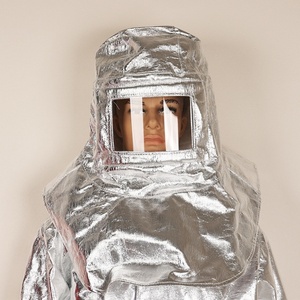Combinaison de pompier résistante à la chaleur, conception divisée, entièrement fermée, en matériau aramide, équipement de protection pour les secours d'urgence, vision claire, durable - Product Image 5