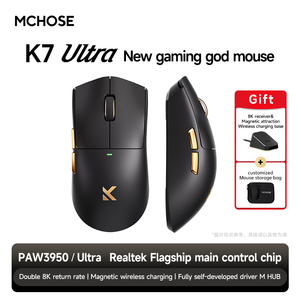 MCHOSE K7 Ultra Wireless Lightweight Gaming Esports Office 3950 Charging <b>Mouse</b> PAW 3950 Cost Performance Lightweight - Product Image 3