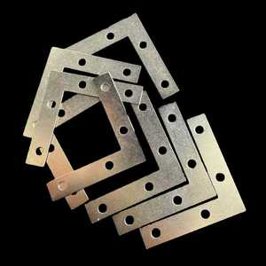 L-Shaped Corner Brackets Metal 90-Degree Right Angle For <b>Picture</b> <b>Frames</b> Silver 4-Hole Large Size - Product Image 1