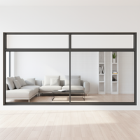 Fenêtres coulissantes en aluminium à double vitrage, verre trempé, économie d'énergie, pour balcon intérieur de maison