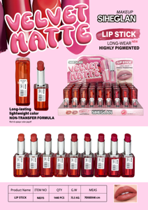 <span class=keywords><strong>Rossetto</strong></span> di Alta Qualità all'Ingrosso, Cosmetici Sexy <span class=keywords><strong>Rosso</strong></span> Opaco, Lucidalabbra Cremoso Impermeabile per Donna - Product Image 6