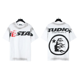 Camisetas Personalizadas de Alta Calidad para Hombre, Estilo Y2K, 100% Algodón Tejido, Oversize, Casual, 240g, Ecológicas, de Secado Rápido, con Contraste - Product Image 3