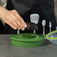 Avocat Boîte De Rangement Cuisine Alimentaire Gain De Place Conteneur Organisateur De Légumes Réutilisable En Plastique Fruits Légumes Conteneurs Verts