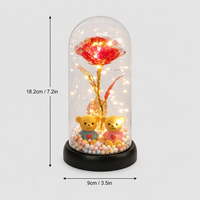 Lampe de nuit LED en forme de rose artificielle colorée, fonctionnant avec des piles AAA, bouquet artificiel, pièce décorative éternelle, design moderne et simple