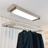 Многофункциональная потолочная сушилка для одежды с LED-подсветкой и управлением через приложение, с двигателем постоянного тока, от производителя, профессионального класса