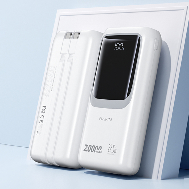 BAVIN 20000mah 22.5w PC New Product Custom 1030S Type c Output Portable Fast Charging Power Bank
