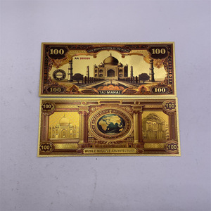 Billet <span class=keywords><strong>de</strong></span> <span class=keywords><strong>banque</strong></span> personnalisé en gros, collection Sept Merveilles <span class=keywords><strong>du</strong></span> <span class=keywords><strong>Monde</strong></span>, billet <span class=keywords><strong>de</strong></span> <span class=keywords><strong>banque</strong></span> imprimé en feuille d'or 24 carats double face - Product Image 2