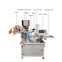 Machine de remplissage et de scellage rotative pour coupes de crème glacée, scelleuse automatique pour coupes de pudding, machines de remplissage et de scellage pour coupes de miel, de ketchup et de pâtes