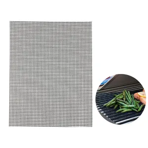 Easy To Clean PTFE Cooking BBQ Mesh Mat for Outdoor Barbecue Heat Resistant Grill Non Stick Mat for Home Cooking and Grilling