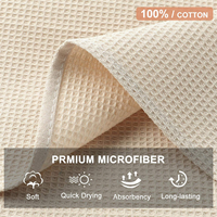 Nouveaux accessoires Ultra doux lavable en Machine personnalisé gaufre visage serviette à séchage rapide haute absorbant Spa en gros 100% coton